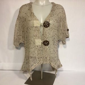 Open weave 2 button cotton jacket shirt Women’s Size medium - Kaktus